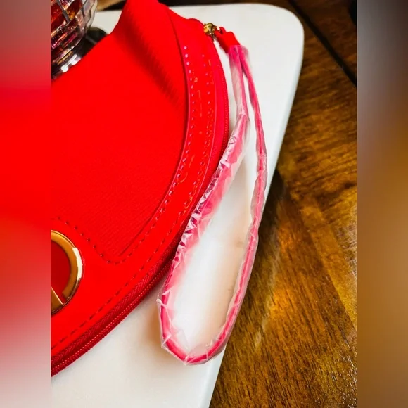 Giorgio Armani Red Clutch NIB with Gold Accent - Picture 3 of 7